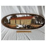 Vintage Wall Art Covered Bridge 35 & 1/2" L