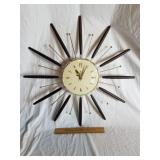 Mid Century Atomic Clock By Lux