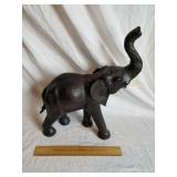 Leather Elephant 17" H