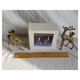 Brass Deer Candleholders