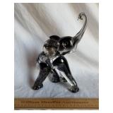Glass Elephant 10" H