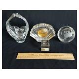 Glass Basket, Mikasa Clock & Vintage Glass 1 Lot