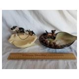 2 Vintage Ashtrays Elephants & Cats