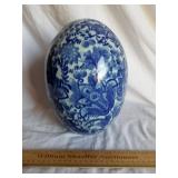 Decorative Porcelain Egg 11" H