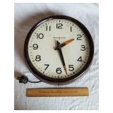 Vintage Electric GE Wall Clock 14" D