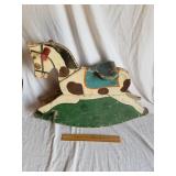 Childs Wooden Rocking Horse 18 & 1/2" H