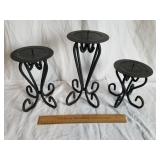 Wrought Iron Candle Holders