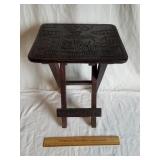 Wood & Leather Top Stand
