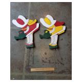 Wood Watereing Girl Lawn Decor