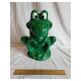 Resin Frog Bank 14 & 1/2" H