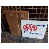AAA Approved Double Sided Metal Sign NIB 24 x 26"