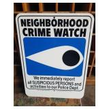 Neighborhood Crime Watch Metal Sign 18 x 24"