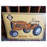 Allis Chalmers Model C Tractor Tin Modern Sign