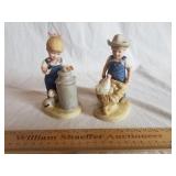 Homco Porcelain Figurines Denim Days