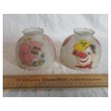 Vintage Glass Character Lamp Shades