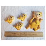 Vintage Cat & Kittens Wall Decor Chalkware