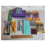 Pens, Pencil Box & Assorted