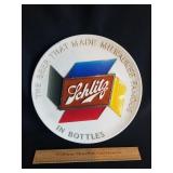 Schlitz Plastic Beer Sign 13"