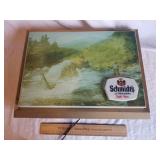 Schmidts Light Beer Lighted Fishing Sign