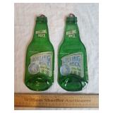 Rolling Rock Melted Bottles Wall Decor