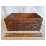 1900 Wood Dovetailed Advertising Box 13" L