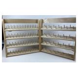 Set of (2) Wooden thread Holders