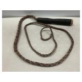 Vintage Braided Leather Whip