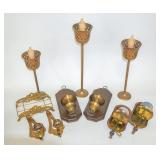 Brass wall sconces and other dï¿½cor