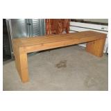 Slatted bench