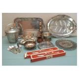 Various metal serving pieces