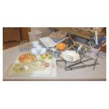 Kitchen utensils, serving, and more