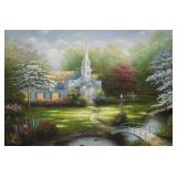 Andry H. serene church oil painting