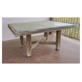 Primitive wood/Glass table