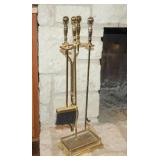 Brass fireplace tools