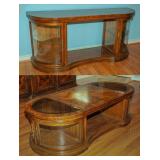 Curved Glass living room tables