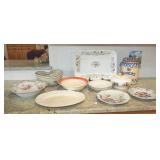 Assorted kitchen stoneware and porcelain