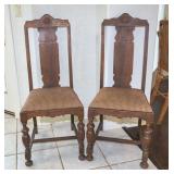 Pair of mahogany side chairs