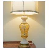 Vintage painted glass lamp