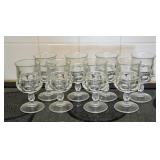 Clear King's Crown stemware
