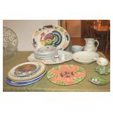 Stoneware and porcelain serving pieces