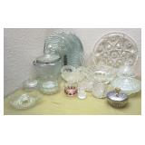 Crystal and glass serving pieces