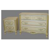 Vintage nightstand and dresser