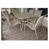 Patio dining table and chairs