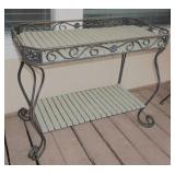 Metal planting table