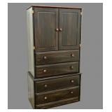 Black wooden gentleman's chest