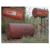 Assorted metal tanks