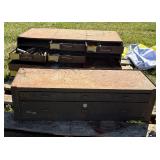 Vintage toolbox with tools