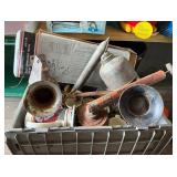 miscellaneous Lot, cups, vintage tools, grease gun