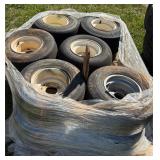 Pallet of golf cart tires