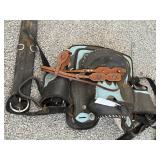 Saddle light blue and black